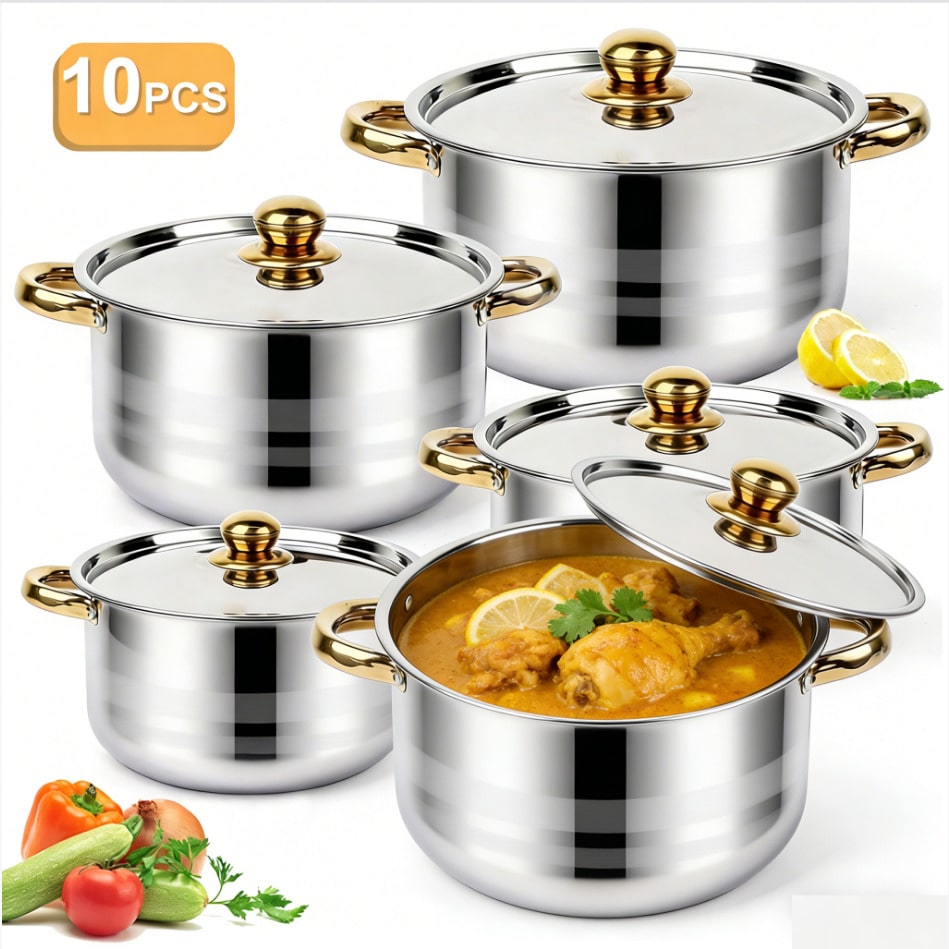 Набор кастрюль из нержавеющей  – обзор и цена Home Cooking Cookbook